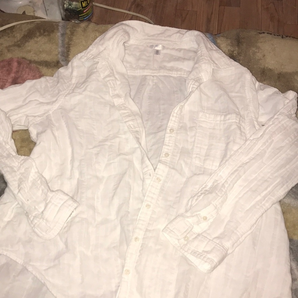 White Dressy button up shirt